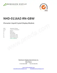 NHD-0116AZ-RN-GBW數據表 封面