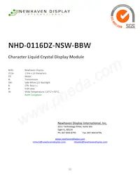 NHD-0116DZ-NSW-BBW Datasheet Cover