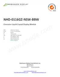 NHD-0116GZ-NSW-BBW Datenblatt Cover