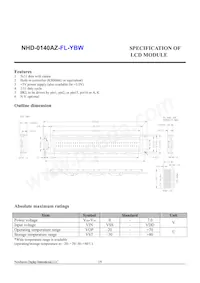 NHD-0140AZ-FL-YBW Datenblatt Seite 2