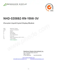 NHD-0208BZ-RN-YBW-3V數據表 封面