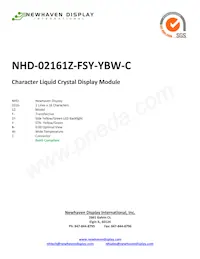 NHD-02161Z-FSY-YBW-C Datasheet Copertura
