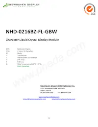 NHD-0216BZ-FL-GBW Datenblatt Cover