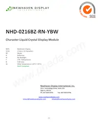 NHD-0216BZ-RN-YBW Copertura