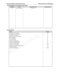 NHD-0216HZ-FSW-FBW-3V3C Datasheet Page 2
