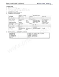 NHD-0216HZ-FSW-FBW-3V3C Datasheet Page 3