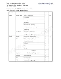 NHD-0216HZ-FSW-FBW-3V3C Datasheet Page 15