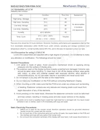 NHD-0216HZ-FSW-FBW-3V3C Datasheet Page 20