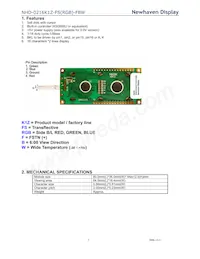 NHD-0216K1Z-FS(RGB)-FBW Datasheet Pagina 3