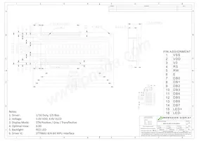 NHD-0216K1Z-FSR-GBW-L Datasheet Page 3