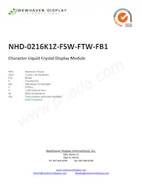 NHD-0216K1Z-FSW-FTW-FB1 Datasheet Cover