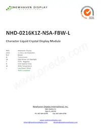 NHD-0216K1Z-NSA-FBW-L Datenblatt Cover