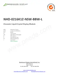 NHD-0216K1Z-NSW-BBW-L Datenblatt Cover