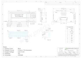 NHD-0216MW-IB3 Datasheet Pagina 3