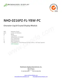 NHD-0216PZ-FL-YBW-PC 데이터 시트 표지