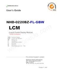 NHD-0220BZ-FL-GBW Datasheet Copertura