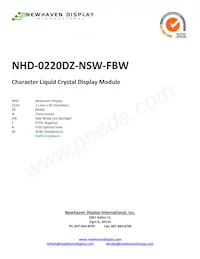 NHD-0220DZ-NSW-FBW Datenblatt Cover