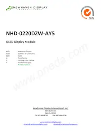 NHD-0220DZW-AY5 Datenblatt Cover