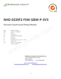 NHD-0220FZ-FSW-GBW-P-3V3 Datenblatt Cover