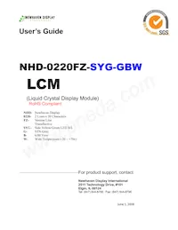 NHD-0220FZ-SYG-GBW Datenblatt Cover