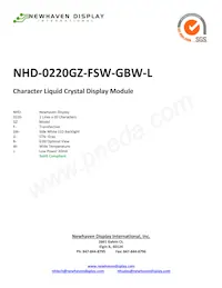 NHD-0220GZ-FSW-GBW-L Datasheet Copertura