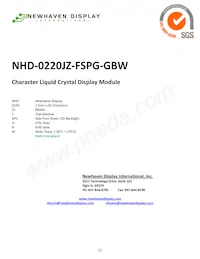 NHD-0220JZ-FSPG-GBW Datenblatt Cover