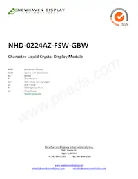 NHD-0224AZ-FSW-GBW數據表 封面