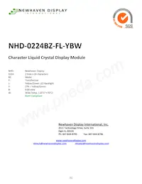 NHD-0224BZ-FL-YBW Datenblatt Cover
