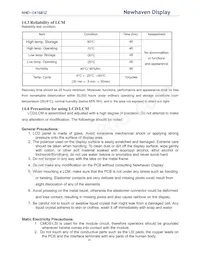 NHD-0416B1Z-FSPG-YBW-L-3V Datasheet Page 20