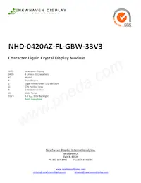 NHD-0420AZ-FL-GBW-33V3 Datasheet Copertura