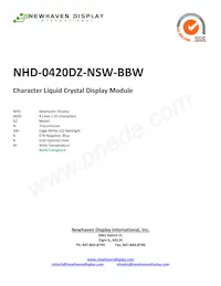 NHD-0420DZ-NSW-BBW Datasheet Cover