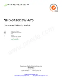 NHD-0420DZW-AY5數據表 封面