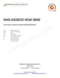 NHD-0420E2Z-NSW-BBW Datasheet Cover