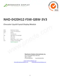 NHD-0420H1Z-FSW-GBW-3V3 Datasheet Copertura