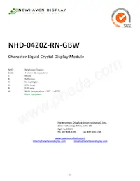 NHD-0420Z-RN-GBW Datasheet Copertura