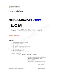 NHD-0440AZ-FL-GBW Datasheet Cover