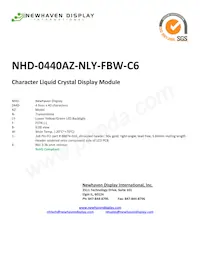 NHD-0440AZ-NLY-FBW Datasheet Cover