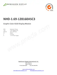 NHD-1.69-160128ASC3 Datasheet Cover
