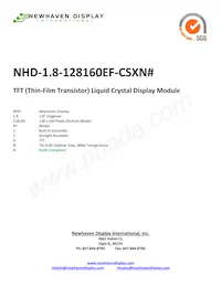 NHD-1.8-128160EF-CSXN# Datenblatt Cover