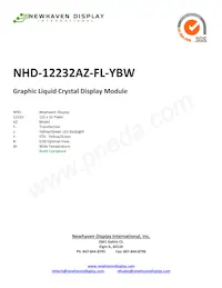 NHD-12232AZ-FL-YBW Datasheet Copertura