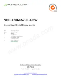 NHD-12864AZ-FL-GBW數據表 封面