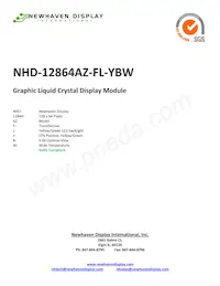 NHD-12864AZ-FL-YBW 데이터 시트 표지