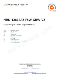 NHD-12864AZ-FSW-GBW-VZ Datasheet Cover