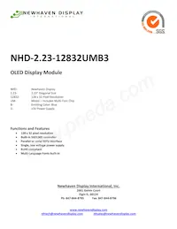 NHD-2.23-12832UMB3 Datasheet Cover