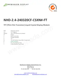 NHD-2.4-240320CF-CSXN#-FT Cover