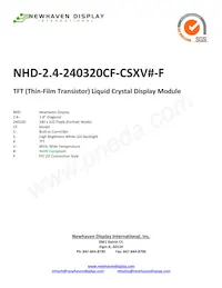 NHD-2.4-240320CF-CSXV#-F Datasheet Copertura