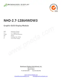 NHD-2.7-12864WDW3數據表 封面