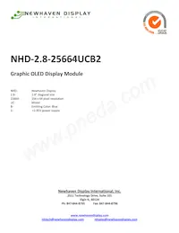 NHD-2.8-25664UCB2數據表 封面