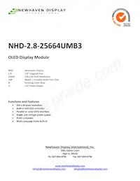 NHD-2.8-25664UMB3數據表 封面