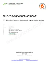 NHD-7.0-800480EF-ASXV#-T Datasheet Copertura